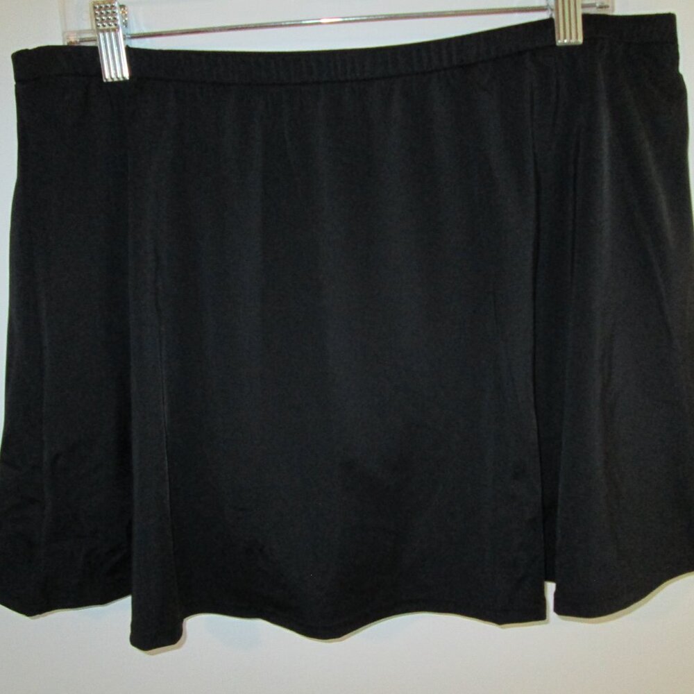 NWT Swim Solutions Plus Women's Thigh Minimizer Swim Skirt Black 22W - Picture 3 of 8